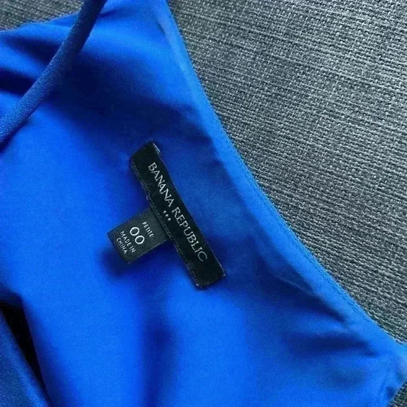 Banana Republic Women’s Blue Coastal Preppy Romantic Wedding Guest Dress 00 - Picture 7 of 12